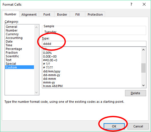 excel format cells